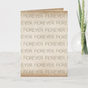 Hochzeit Forever Floral Schrift  Karte