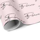 Hochzeit Forever Text in moderner Schrift Geschenkpapier (Rolleneckpunkt)