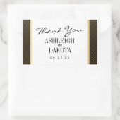 Hochzeit | Formale goldene Geometrie auf schwarz Rechteckiger Aufkleber (Tasche)