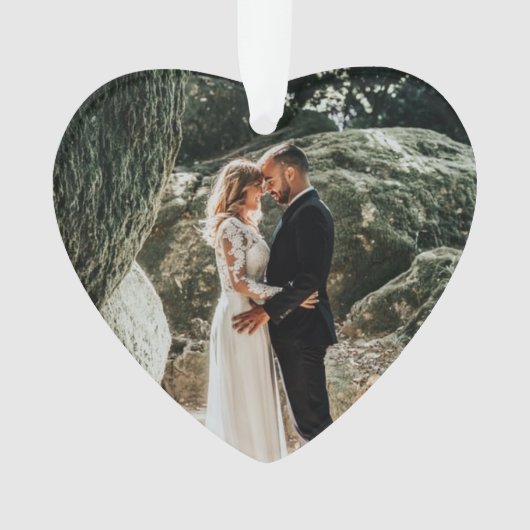 Hochzeit Foto 1. Weihnachten als Husband-Ehefrau Ornament (Vorderseite)