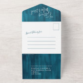 Hochzeit Foto aquamarine Aqua-uAwg-Text All In One Einladung (Außenbereich)