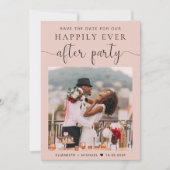 Hochzeit Foto Blush Empfang Save the Date Ankündigung (Vorderseite)