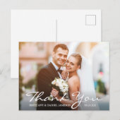 Hochzeit Foto Bride & Groom Vielen Dank Postkarte (Vorne/Hinten)