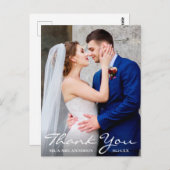 Hochzeit Foto Brie and Groom Vielen Dank Postkarte (Vorne/Hinten)