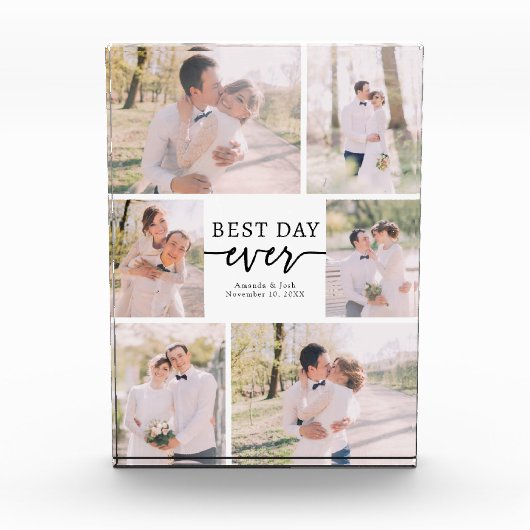Hochzeit Foto Collage Foto Block (Vorderseite)