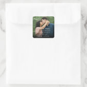 Hochzeit Foto Danke Geschenk Aufkleber (Tasche)