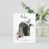 Hochzeit Foto Danke Post Card Postkarte (Stehend Vorderseite)