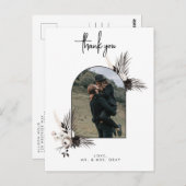 Hochzeit Foto Danke Post Card Postkarte (Vorne/Hinten)