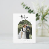 Hochzeit Foto Danke Post Card Postkarte (Stehend Vorderseite)