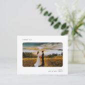 Hochzeit Foto Danke Post Card Postkarte (Stehend Vorderseite)