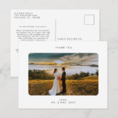 Hochzeit Foto Danke Post Card Postkarte (Vorne/Hinten)