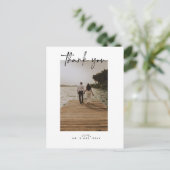 Hochzeit Foto Danke Post Card Postkarte (Stehend Vorderseite)