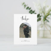 Hochzeit Foto Danke Post Card Postkarte (Stehend Vorderseite)