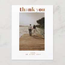 Hochzeit Foto Danke Post Card