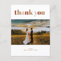 Hochzeit Foto Danke Post Card