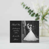 Hochzeit Foto danke Postkarte (Stehend Vorderseite)