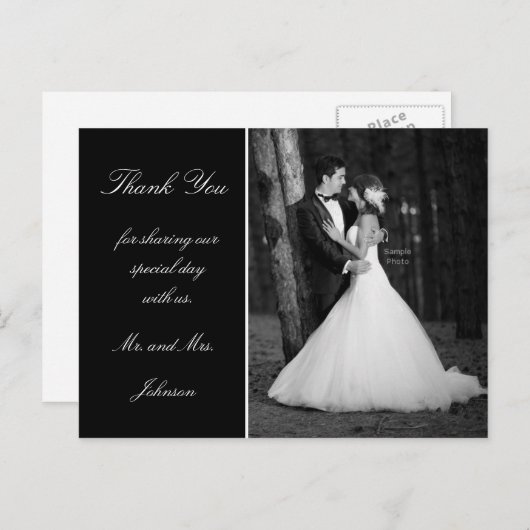 Hochzeit Foto danke Postkarte (Vorne/Hinten)