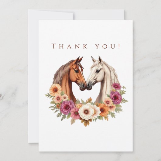 Hochzeit Foto-Dankeschön - Country Western Pferde Einladung (Rückseite)