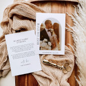 Hochzeit Foto Dankeschön Karte, Arch Foto Danke Einladung