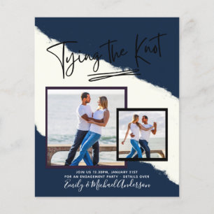 Hochzeit - Foto-Engagementparty-Einladung Flyer