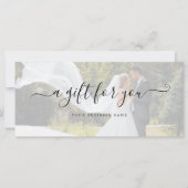 Hochzeit Foto Geschenkgutschein (Vorderseite)