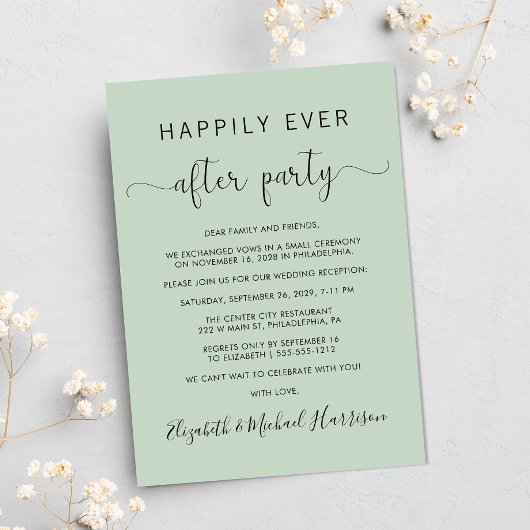 Hochzeit Foto glücklich je nach Party Empfang Einladung