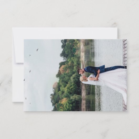 Hochzeit Foto glückliche Erinnerungen QR-Code Viel Dankeskarte (Rückseite)