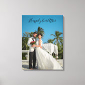 Hochzeit Foto glücklicherweise immer nach Hinzufüg Leinwanddruck (Vorderseite)