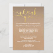 Hochzeit Foto Gold Foil Vielen Dank Karten (Rückseite)