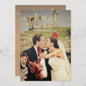 Hochzeit Foto Gold Foil Vielen Dank Karten (Vorne/Hinten)