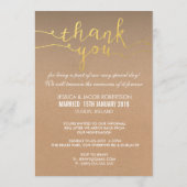 Hochzeit Foto Gold Foil Vielen Dank Karten (Rückseite)