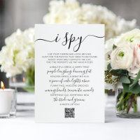 Hochzeit Foto Hunt Game I Spy Game QR Code Card