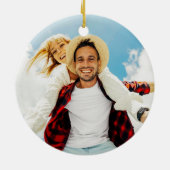 Hochzeit Foto Keepake Paare 1. Weihnachten Keramikornament (Hinten)