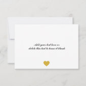 Hochzeit Foto Liebe Vielen Dank Dankeskarte (Rückseite)