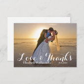Hochzeit Foto Liebe Vielen Dank Dankeskarte (Vorne/Hinten)