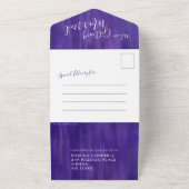 Hochzeit Foto lila uAwg All In One Einladung (Außenbereich)