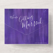 Hochzeit Foto lila uAwg All In One Einladung (Rückseite)