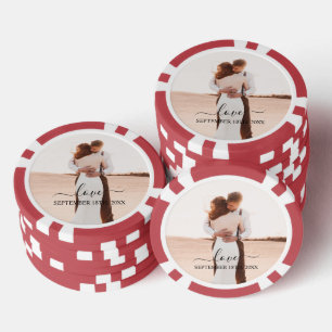 Hochzeit Foto Memory Liebe Script Jubiläum Gefalle Pokerchips