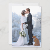 Hochzeit Foto Overlay Calligraphy Liebe Danke-Kart Dankeskarte (Rückseite)