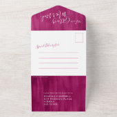 Hochzeit Foto Rosa uAwg-Text All In One Einladung (Außenbereich)