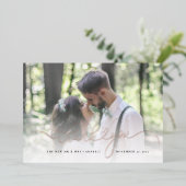 Hochzeit Foto Rose Gold Foil Danke Karte (Stehend vorne)