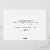 Hochzeit Foto Rose Gold Foil Danke Karte (Rückseite)