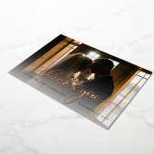 Hochzeit Foto Rose Gold Foil Danke Karte (Gedreht)