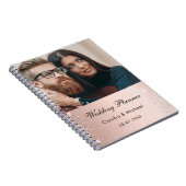Hochzeit Foto Rose Gold Glitzer Braut Notizblock (Rechte Seite)