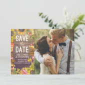 Hochzeit Foto Save the Date Ahorn Blätter Pumpkins (Stehend Vorderseite)