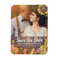 Hochzeit Foto Save the Date Ahorn Blätter Pumpkins