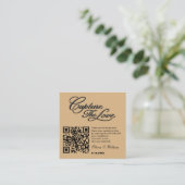 Hochzeit Foto-Sharing QR-Code Gast-Upload Begleitkarte (Stehend Vorderseite)
