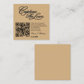 Hochzeit Foto-Sharing QR-Code Gast-Upload Begleitkarte (Vorne/Hinten)