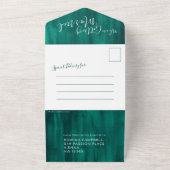 Hochzeit Foto Smarald uAwg QR verheiratet All In One Einladung (Außenbereich)