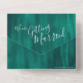 Hochzeit Foto Smarald uAwg QR verheiratet All In One Einladung (Rückseite)